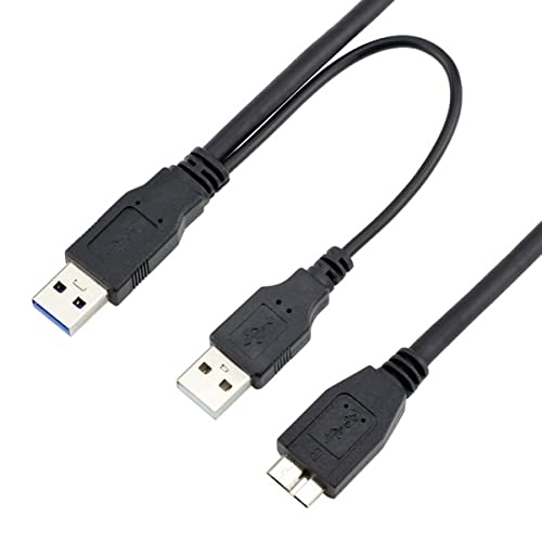 Chenyang Power Y Kabel Dual USB 3.0 A Stecker auf Micro USB 3.0 Y Kabel mit Extra Power für SSD HDD von chenyang