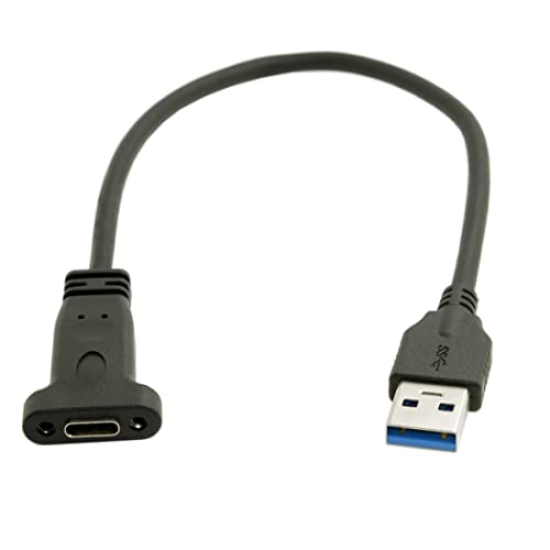 JSER USB-C USB 3.1 Typ C Buchse auf USB 3.0 A Stecker Datenkabel 20cm mit Panel Mount Schraubenloch JSER USB-C USB 3.1 Typ C Buchse auf USB 3.0 A Stecker Datenkabel 20cm mit Panel Mount Schraubenloch von chenyang