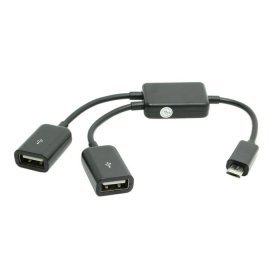Micro USB Host OTG Adapterkabel mit Dual Port Hub für Galaxy S5 S4 S3 Note2 Note3 Note4 Telefon & Tablet von chenyang