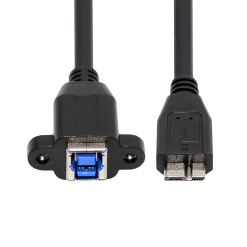 chenyang 0,98 Fuß USB 3.0 Typ-B-Kabel, USB 3.0 Micro-B auf USB-B-Datenverlängerungskabel mit Löchern zur Panelmontage chenyang 0,98 Fuß USB 3.0 Typ-B-Kabel, USB 3.0 Micro-B auf USB-B-Datenverlängerungskabel mit Löchern zur Panelmontage von chenyang