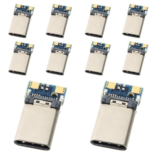 chenyang 10 PACK USB C DIY Anschluss USB 3.1 Typ C 24Pin Steckeranschluss Reparatur Ersatz Lötadapter mit Leiterplatte chenyang 10 PACK USB C DIY Anschluss USB 3.1 Typ C 24Pin Steckeranschluss Reparatur Ersatz Lötadapter mit Leiterplatte von chenyang