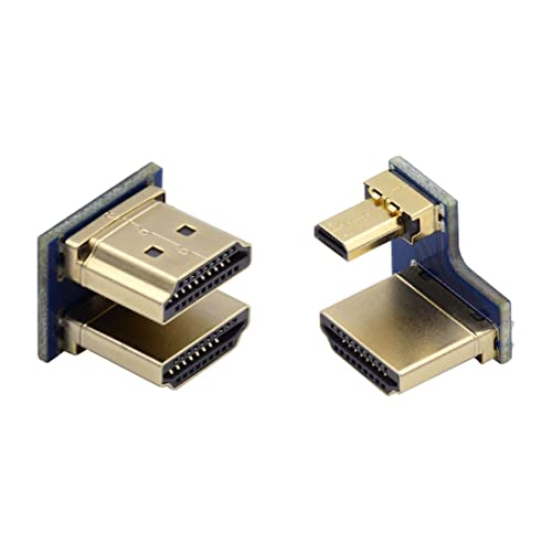 chenyang 2 Pack HDMI auf HDMI/Micro HDMI 180 Grad abgewinkelte Anschlussbuchse für Raspberry PI 3B/3B+/4B von chenyang