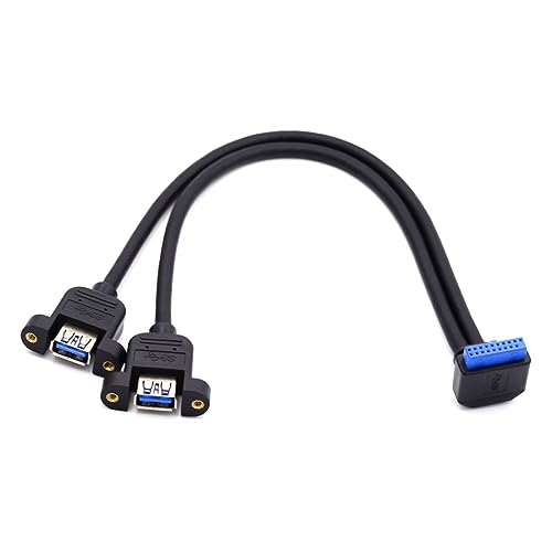chenyang 2 Ports USB 3.0 Buchse auf Motherboard 20Pin Stecker Kabel für Front Panel Schraube Mount Typ 30cm 90 Degree Down Angled chenyang 2 Ports USB 3.0 Buchse auf Motherboard 20Pin Stecker Kabel für Front Panel Schraube Mount Typ 30cm 90 Degree Down Angled von chenyang