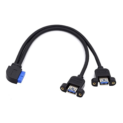 chenyang 2 Ports USB 3.0 Buchse auf Motherboard 20Pin Stecker Kabel für Front Panel Schraube Mount Typ 30cm 90 Degree Right Angled chenyang 2 Ports USB 3.0 Buchse auf Motherboard 20Pin Stecker Kabel für Front Panel Schraube Mount Typ 30cm 90 Degree Right Angled von chenyang