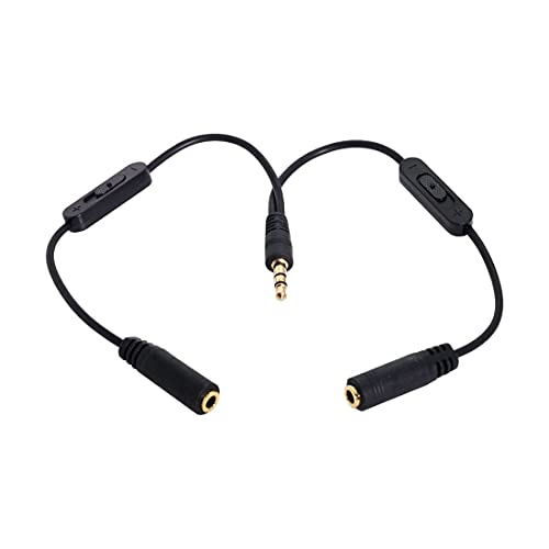chenyang 3.5mm Stereo Male to Double 3.5mm Female Audio Headphone Y Splitter Cable with Volume Switch von chenyang