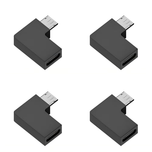chenyang 4 Pack USB C auf Micro USB Adapter, Micro USB Stecker auf USB C Buchse 90 Grad rechtwinkliger Konverteranschlussadapter unterstützt Ladedatensynchronisierung chenyang 4 Pack USB C auf Micro USB Adapter, Micro USB Stecker auf USB C Buchse 90 Grad rechtwinkliger Konverteranschlussadapter unterstützt Ladedatensynchronisierung von chenyang