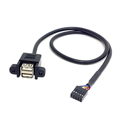chenyang 9Pin 10Pin Motherboard Header 1 auf 2 USB 2.0 Port Multiplikator Kabel mit Schraubenplattenlöchern von chenyang