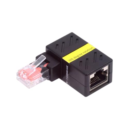 chenyang CAT6 RJ45 90 Grad abgewinkelter drehbarer Stecker Ethernet Extender LAN Netzwerkkabel Verlängerungsadapter 360 Grad drehbar von chenyang