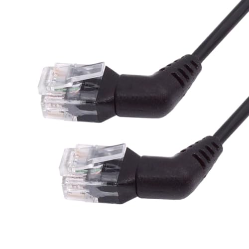 chenyang CAT6 RJ45 Dual 90 Grad abgewinkeltes Ethernet Netzwerk Verlängerungskabel mit 360 Grad Drehung 0.2M von chenyang