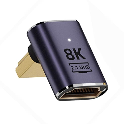 chenyang CY HDMI 2.1 Konverter Adapter,HDMI Stecker auf Buchse 90 Grad nach Oben gewinkelte Niedriges Profil UHD Erweiterung Konverter Adapter von chenyang