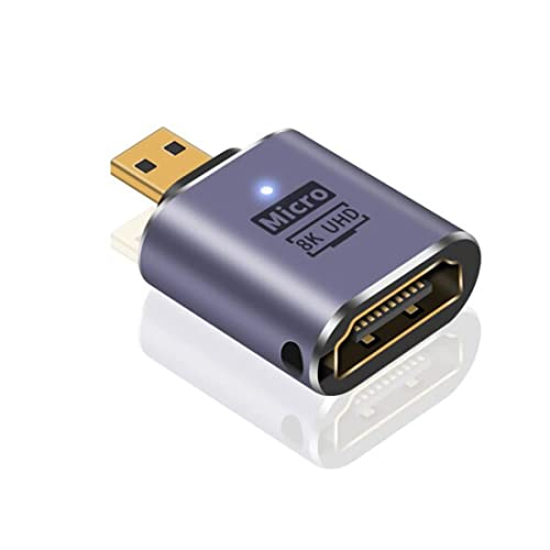 chenyang CY Micro HDMI 2.1 Konverter Adapter,Micro HDMI Stecker auf HDMI Buchse UHD Erweiterung Konverter Adapter Unterstützung 8K 60hz HDTV von chenyang