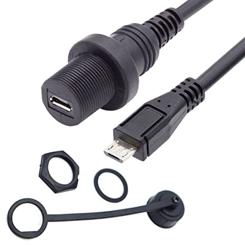 chenyang CY Micro USB Wasserdichtes Kabel,Micro USB 2.0 5Pin Stecker auf Buchse Verlängerungsdaten Power Wasserdichtes Staubdichtes Kabel für Auto Panel Mount Design von chenyang