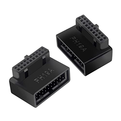 chenyang CY Motherboard USB 3.0 20Pin Stecker auf Buchse Verlängerungsadapter nach Oben und unten abgewinkelt 90 Grad Overmold 1Set/2Pcs von chenyang