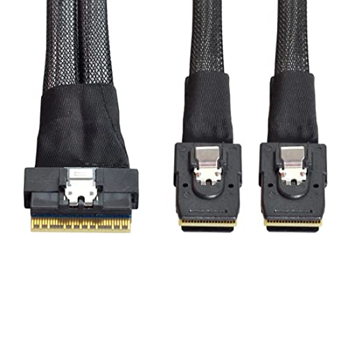 ChenYang CY SFF-8654 8i 74Pin PCI-E Ultraport Slimline SAS Slim 4.0 auf Dual SFF-8087 Mini SAS Kabel PCI-Express von chenyang