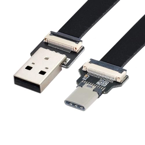 chenyang CY Type-A USB 2.0 Stecker auf Type-C USB-C Stecker Daten Flaches Slim FPC Kabel 200CM für FPV & Disk & Telefon von chenyang