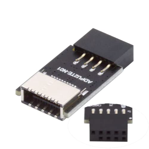 chenyang CY USB 2.0 9Pin Stecker auf USB 3.1 Type E Key-A Buchse Frontplattenbuchse zu 9Pin Mainboard Header Verlängerungsadapter von chenyang