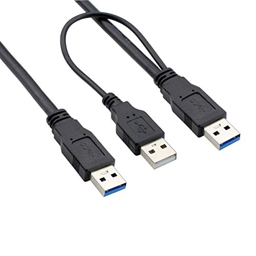 chenyang CY USB 3.0 Kabel, USB 3.0 Type A Stecker zu Stecker Verlängerungsdatenkabel mit Stromkabel für externe Festplatte von chenyang