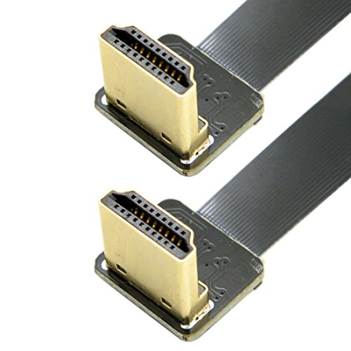 chenyang CYFPV HDMI Stecker auf Stecker FPC Flaches Verlängerungskabel für Kamera HDTV Multicopter Luftfotografie 90 Degree Down Angled 0.2M von chenyang