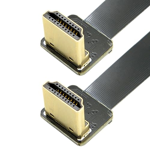 chenyang CYFPV HDMI Stecker auf Stecker FPC Flaches Verlängerungskabel für Kamera HDTV Multicopter Luftfotografie 90 Degree Down Angled 0.5M von chenyang