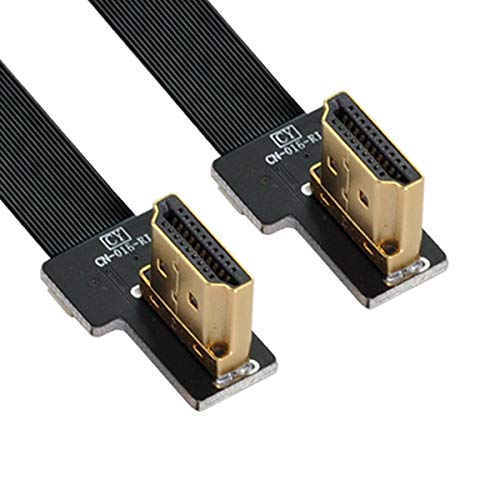 chenyang CYFPV HDMI Stecker auf Stecker FPC Flaches Verlängerungskabel für Kamera HDTV Multicopter Luftfotografie 90 Degree Right Angled 0.2M von chenyang