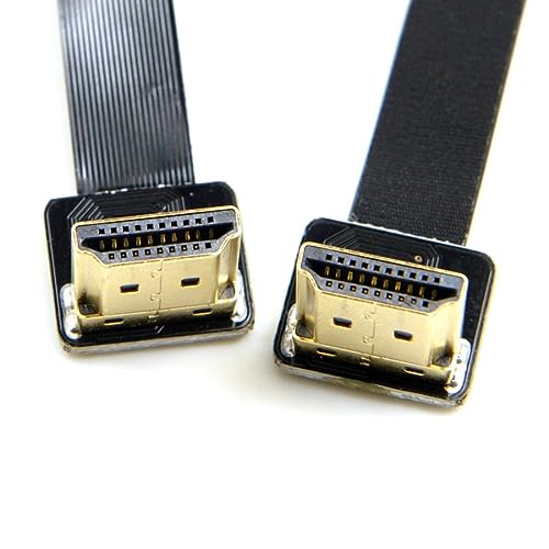 chenyang CYFPV HDMI Stecker auf Stecker FPC Flaches Verlängerungskabel für Kamera HDTV Multicopter Luftfotografie 90 Degree UP Angled 0.2M von chenyang