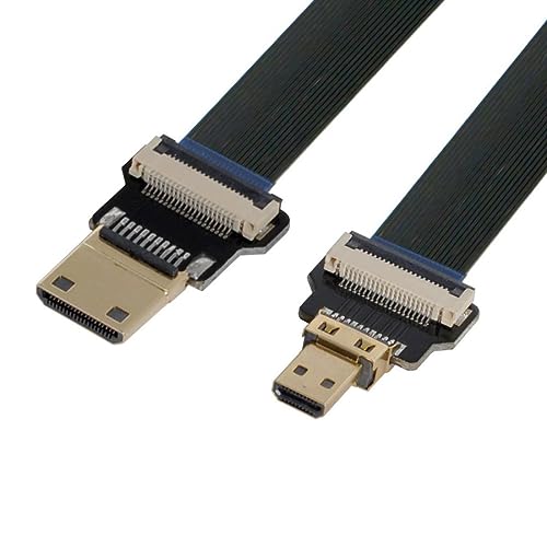 chenyang CYFPV Micro HDMI auf Mini HDMI Verlängerung FPC-Flachkabel 1080p für FPV HDTV Multicopter Luftfotografie 0,5m von chenyang