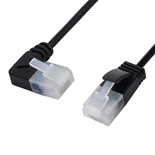 chenyang Cat6 Ethernet Kabel,90 Grad rechtwinklig RJ45 UTP Netzwerk Verlängerungskabel Patchkabel Cat6a Lan Kabel für Laptop Router TV BOX 2.0M von chenyang