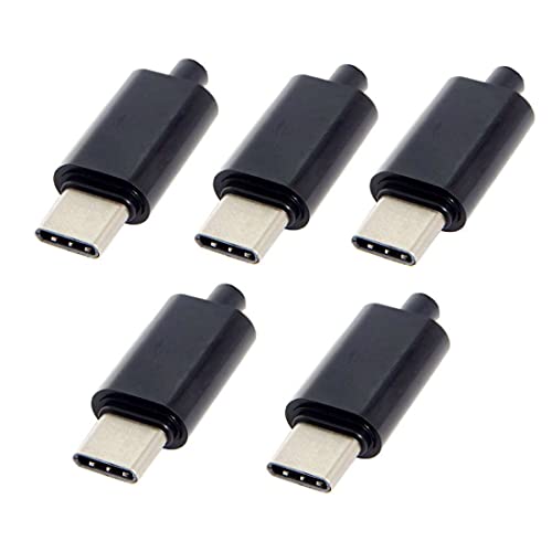 Chenyang DIY 24pin USB 3.1 Typ C USB-C Stecker SMT Typ Stecker Stecker mit schwarzem Gehäuse Abdeckung, 5 Stück Chenyang DIY 24pin USB 3.1 Typ C USB-C Stecker SMT Typ Stecker Stecker mit schwarzem Gehäuse Abdeckung, 5 Stück von chenyang