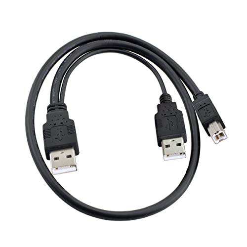 chenyang Dual USB 2.0 Stecker auf Standard B Stecker Y Kabel Unterstützung 5V Leistung für Drucker Scanner Externe Festplatte von chenyang