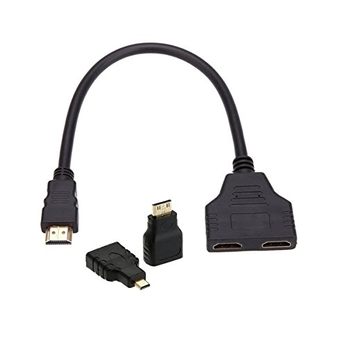 chenyang HDMI 1 auf 2 HDMI Splitter Switch Verlängerungskabel Adapter mit Micro ＆ Mini HDMI Stecker von chenyang