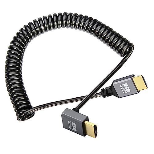 chenyang HDMI Stretch Coiled Cable HDMI 2.0 Type A Male to Male 90 Degree Down Angled 4K 60hz Extension Cable von chenyang