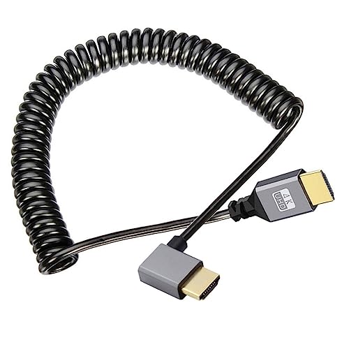 chenyang HDMI Stretch Coiled Cable HDMI 2.0 Type A Male to Male 90 Degree Left Angled 4K 60hz Extension Cable von chenyang