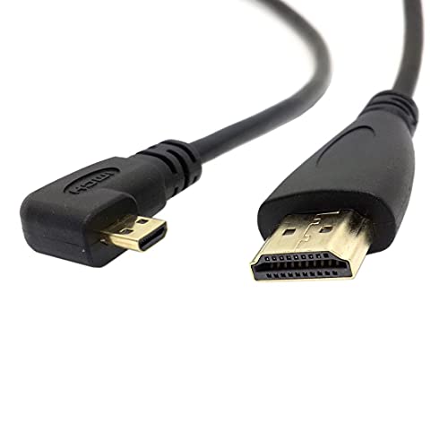 chenyang HDMI auf Micro HDMI 90 Grad links abgewinkeltes HDTV Kabel für Handy Tablet Kamera 0.5M von chenyang