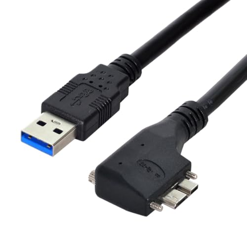 chenyang Micro USB 3.0 Kabel USB 3.0 Stecker auf Micro B Stecker 90 Grad rechtwinklig Datenübertragungs Verlängerungskabel mit Montageplattenschrauben 0.52M chenyang Micro USB 3.0 Kabel USB 3.0 Stecker auf Micro B Stecker 90 Grad rechtwinklig Datenübertragungs Verlängerungskabel mit Montageplattenschrauben 0.52M von chenyang