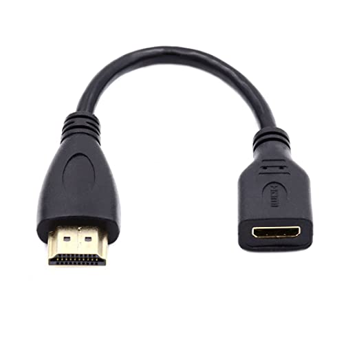 chenyang Mini HDMI Kabel,Mini HDMI Typ C Buchse zu HDMI Typ A Stecker Verlängerungskabel für Kamera HDTV 4K 1080P 15cm von chenyang