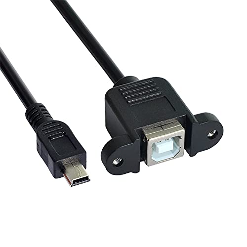 Chenyang USB-Kabel, 20 cm, Mini-USB 5-Pin Stecker auf USB Typ B Buchse mit Schrauben zum Einbau von chenyang
