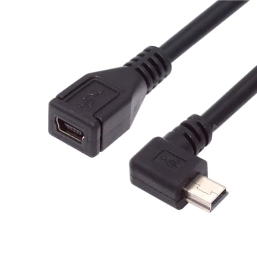 chenyang Mini USB Verlängerungskabel, USB 2.0 Mini USB 5 polig Stecker auf Buchse 90 Grad rechtwinklig Strom/Lade/Datenübertragungs Verlängerungskabel Adapter 0.3M für Dashcam/GPS/Mikrofon chenyang Mini USB Verlängerungskabel, USB 2.0 Mini USB 5 polig Stecker auf Buchse 90 Grad rechtwinklig Strom/Lade/Datenübertragungs Verlängerungskabel Adapter 0.3M für Dashcam/GPS/Mikrofon von chenyang