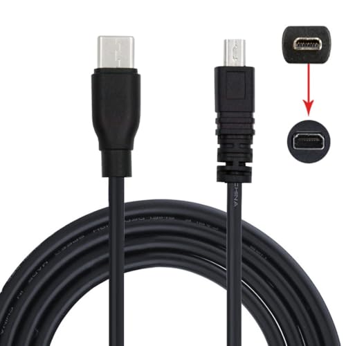 chenyang Nikon UC-E6 USB-Kabel, USB C auf Mini 8 Pin Lade- und Datenübertragungskabel für COOLPIX D5200 D3200 D7200 S2500 S2600 4.92FT/1,5M von chenyang