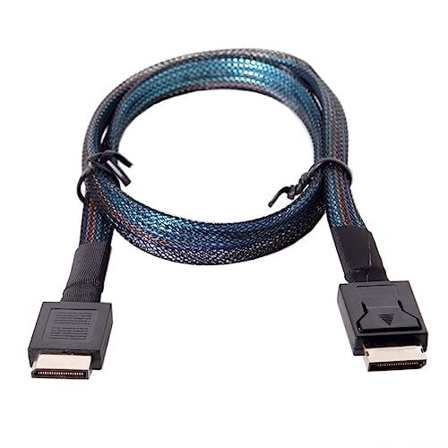 chenyang SFF-8611 Kabel OCuLink PCIe PCI-Express 4.0 SFF-8611 4i Stecker auf SFF-8611 Stecker Datenverlängerungskabel 50cm für eGPU GPD Win Max2 Externe Grafikkarte SSD von chenyang