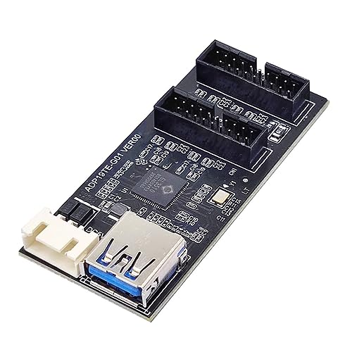 chenyang USB 3.0 19/20Pin 1 to 2 USB 3.0 19/20Pin HUB Port Multiplier PCBA Adapter with SATA Power Cable von chenyang