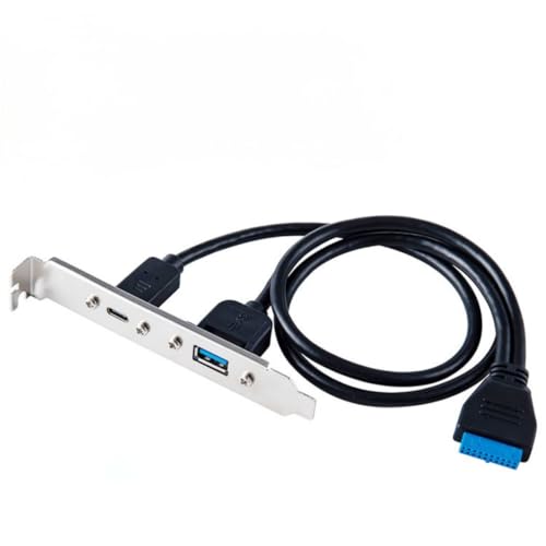 chenyang USB 3.0 19/20Pin auf USB C ＆ USB 3.0 Motherboard Port Multiplikatorkabel mit 12cm PCI-E Halterung von chenyang