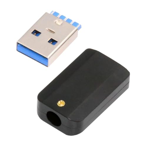 chenyang USB 3.0 DIY Anschluss Aluminiumlegierung USB 3.0 Typ A Stecker Anschlussreparatur Ersatz Lötadapter für Kabel mit Außendurchmesser 6,0 mm von chenyang
