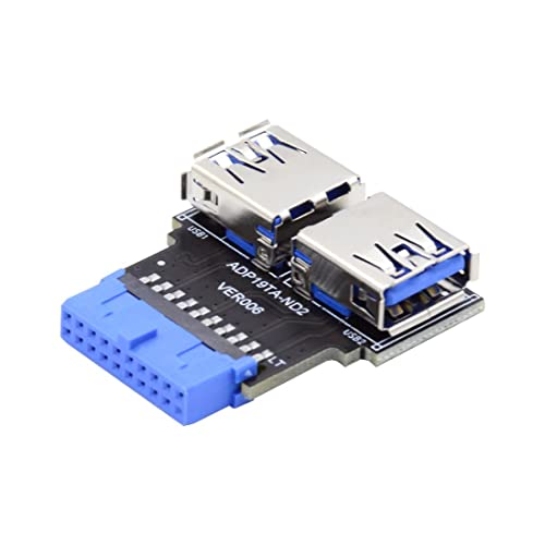 chenyang USB 3.0 Frontplatte Header USB 20/19 Pin auf 2 USB 3.0 Typ A Motherboard Converter Adapter Horizontaler Typ PCBA von chenyang