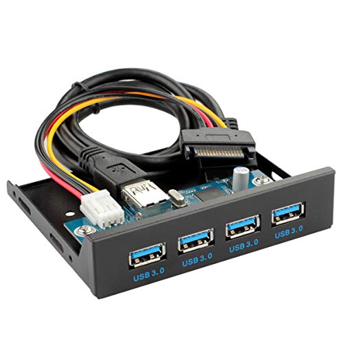 chenyang USB 3.0 HUB 4 Ports Frontplatte auf Motherboard 20Pin Adapter mit SATA Stromkabel für 3.5" Diskettenlaufwerk Caddy von chenyang