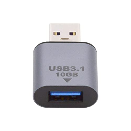 chenyang USB 3.1 Gen 2 Adapter, USB-Buchse auf USB-Buchse, 10 Gbit/s Datenübertragung, 5 V, 3 A, Schnelllade-Konverteradapter aus Aluminiumlegierung für Kopfhörer/Festplatte/Telefon chenyang USB 3.1 Gen 2 Adapter, USB-Buchse auf USB-Buchse, 10 Gbit/s Datenübertragung, 5 V, 3 A, Schnelllade-Konverteradapter aus Aluminiumlegierung für Kopfhörer/Festplatte/Telefon von chenyang