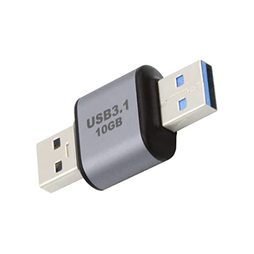 chenyang USB 3.1 Gen 2 Adapter, USB-Stecker auf USB-Stecker, 10 Gbit/s Datenübertragung, 5 V, 3 A, Schnelllade-Konverteradapter aus Aluminiumlegierung für Kopfhörer/Festplatte/Telefon chenyang USB 3.1 Gen 2 Adapter, USB-Stecker auf USB-Stecker, 10 Gbit/s Datenübertragung, 5 V, 3 A, Schnelllade-Konverteradapter aus Aluminiumlegierung für Kopfhörer/Festplatte/Telefon von chenyang