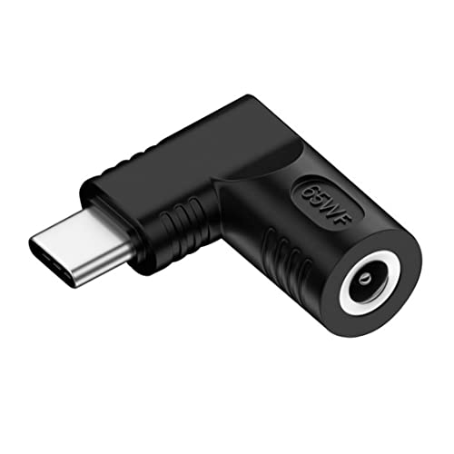 chenyang USB C 65W Stecker,DC Jack 5.5x2.5mm Eingang auf USB Typ C 90 Grad abgewinkelter Netzstecker Ladeadapter für Laptop Telefon von chenyang