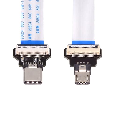 chenyang USB C Host auf Micro USB 2.0 5Pin Zieldaten Flaches schlankes FPC OTG Kabel 13cm für FPV Disk Telefon Laptop von chenyang