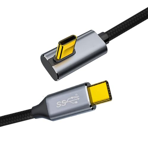 chenyang USB C auf C Kabel USB 3.1 Typ C 10Gbit/s 100W Datenverlängerungskabel 90 Grad Low Profilwinkel 3.0M von chenyang