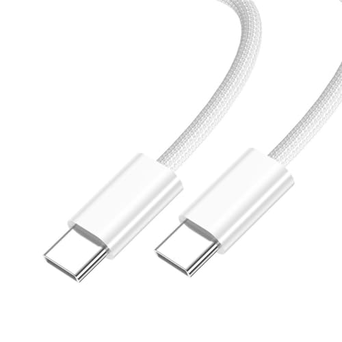 chenyang USB C Nylon geflochtenes Kabel, USB C Stecker zu Stecker 480 Mbit/s Datenübertragung PD 27W/65W schnelles Ladekabel Weiß 2.0M chenyang USB C Nylon geflochtenes Kabel, USB C Stecker zu Stecker 480 Mbit/s Datenübertragung PD 27W/65W schnelles Ladekabel Weiß 2.0M von chenyang